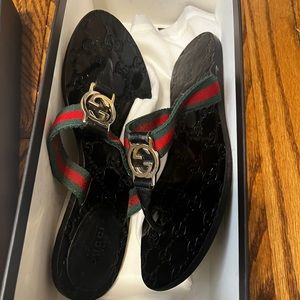 Black Gucci Sandals